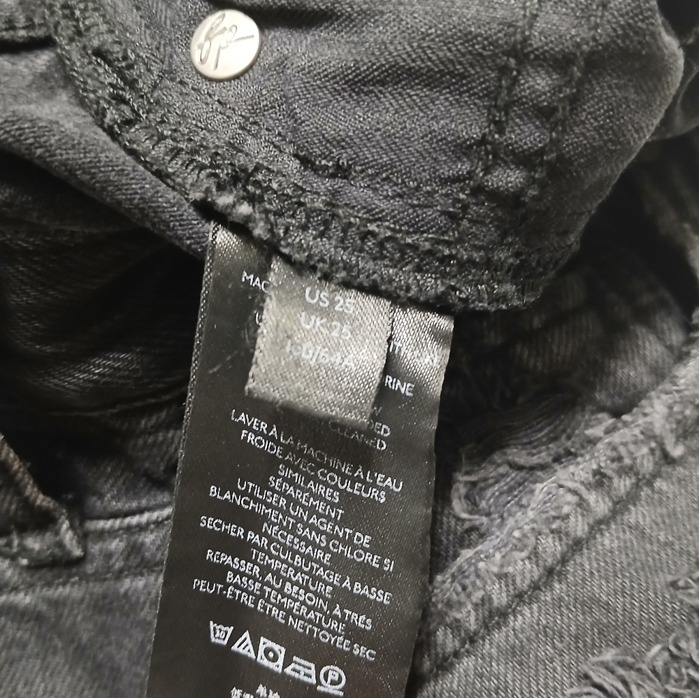 We The Free‎ Black Jean Shorts High-Rise Distressed - Picture 13 of 16
